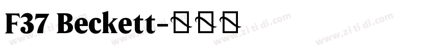 F37 Beckett字体转换